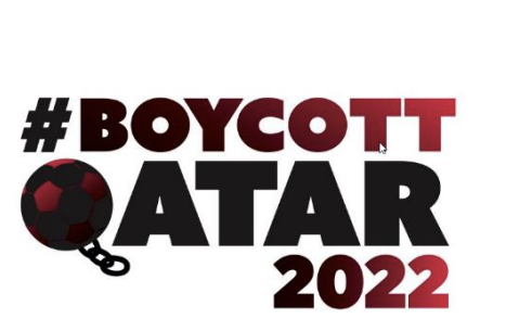 Protestaktion „Rote Karten für Katar“